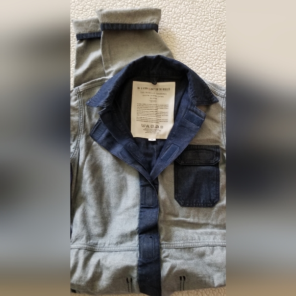 OAK & ACORN Reversible Rebelle Denim Coveralls Sz S US 8-10 Org $350 - Picture 9 of 12